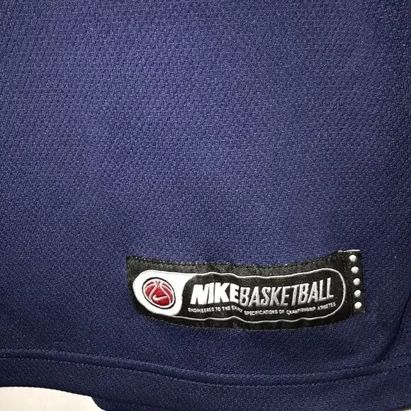 Nike Men's Blue White V-Neck Sleeveless Basketball Jersey Size Medium - Picture 3 of 7